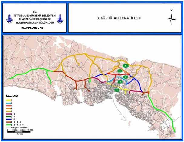 226 İstanbul Metropoliten Alanı Entegre Kentsel Ulaşım Ana Planı (İUAP) Bölüm 12 Tablo 12.6.12 de tarihsel süreçte havza alanlarındaki yapılaşma oranları verilmiştir.