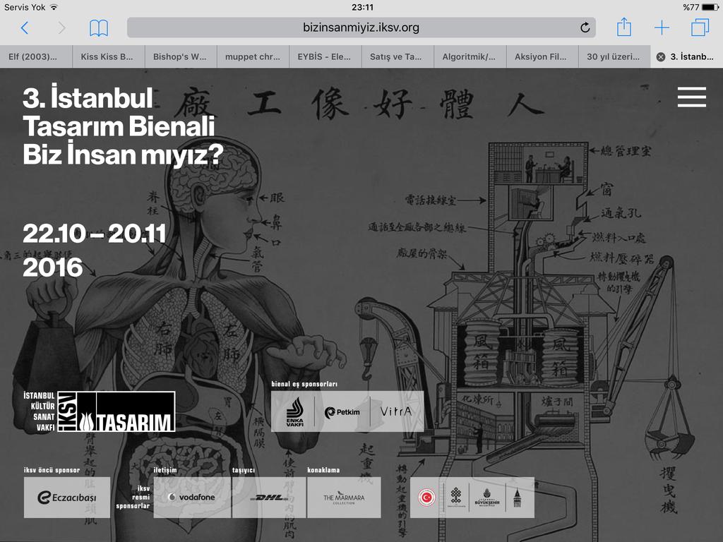 Tema Türümüzün Tasarımı 2 saniye, 2 gün, 2 yıl, 200 yıl, 200.000 yıl 3. İstanbul Tasarım Bienali, insan ve tasarım kavramları arasındaki yakın ilişkiyi inceliyor.