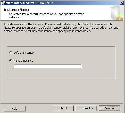 Burada SQL server için bir instance belirlenir. SQL Server olacak bilgisayarda bir tane SQL server çalışacaksa bu Default instance olarak belirlenebilir.