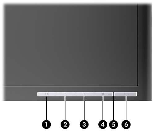 Ön Panel Denetimleri Tablo 4-1 Monitör Ön Panel Denetimleri Denetim İşlev 1 Menu (Menü) Ekran menüsünü açar, seçer veya kapatır.