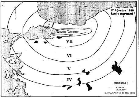 17 Ağustos 1999 İzmit depreminin (Mw=7.