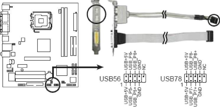 7. USB Konnektörler: Çeşitli çevre birimlerinin anakarta bağlanmas n sağlayan portlard r. Yaz c, video kamere vb. birçok cihaz bu portlar kullan r.