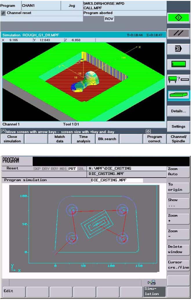 Makine Operatörlerine Yönelik Bilgiler Parça programının simülasyonu Makine Operatörlerine Yönelik Bilgiler Parça programının simule edilmesi 2.