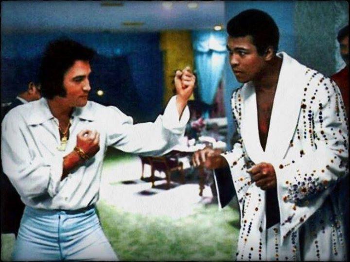 Muhammed Ali ve Elvis Presley Muhammed Ali, boksu bıraktıktan sonra da birçok alanda kendisini gösterdi.