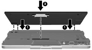 Bilgisayarı ters çevirin. 2. Aksesuar pil konektörünü ortaya çıkarmak için aksesuar pil konektörü kapağını kaydırarak açın. 3.