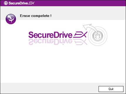 1. SecureDrive EX başarılı olarak kaldırılmıştır. Çıkış için Çıkış tuşuna basınız. 5.