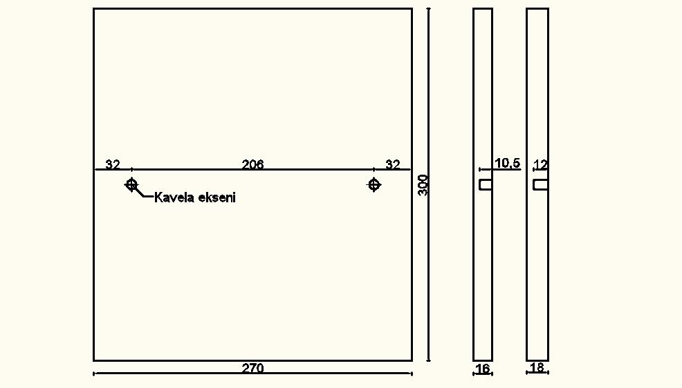 20 Şekil 3.7. H-tipi birleştirme deney örneği (ölçüler mm) Kavelalı birleştirmelerde, iki eleman birbirlerine 2 adet kavela ile bağlanmıştır.