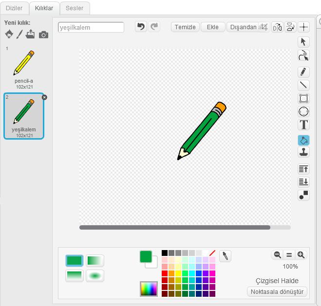 6 Kalemimizin yeşil olması için renk