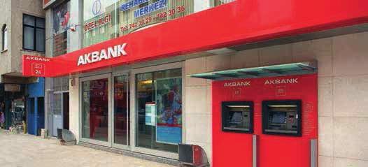 At many Akbank Branches; the Inst tut onal Branch Concept projects and the Ex 26 projects for the un vers t es, des
