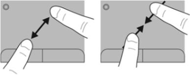 NOT: NOT: Kaydırma hızı, parmak hızıyla belirlenir. İki parmakla kaydırma hareketi fabrikada etkinleştirilmiştir.