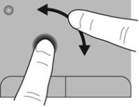 Döndürme Döndürme, fotoğraf gibi öğeleri döndürmenizi sağlar. Döndürmek için, sol işaret parmağınızı Dokunmatik Yüzey üzerinde sabitleyin.