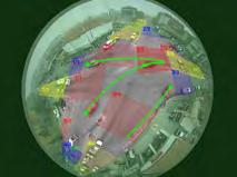 Uygulama yazılımı, araçlar algılama bölgesine girerken ya da çıkarken grafik arayüzünde bölgenin rengini değiştirerek, bölgenin kullanım durumunu göstermektedir.
