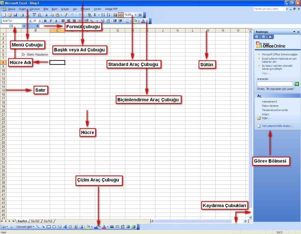 EXCEL in Çevre