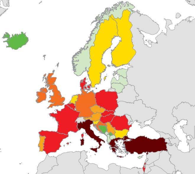 Karbapenemaz üreten Enterobacteriaceae için Avrupa da