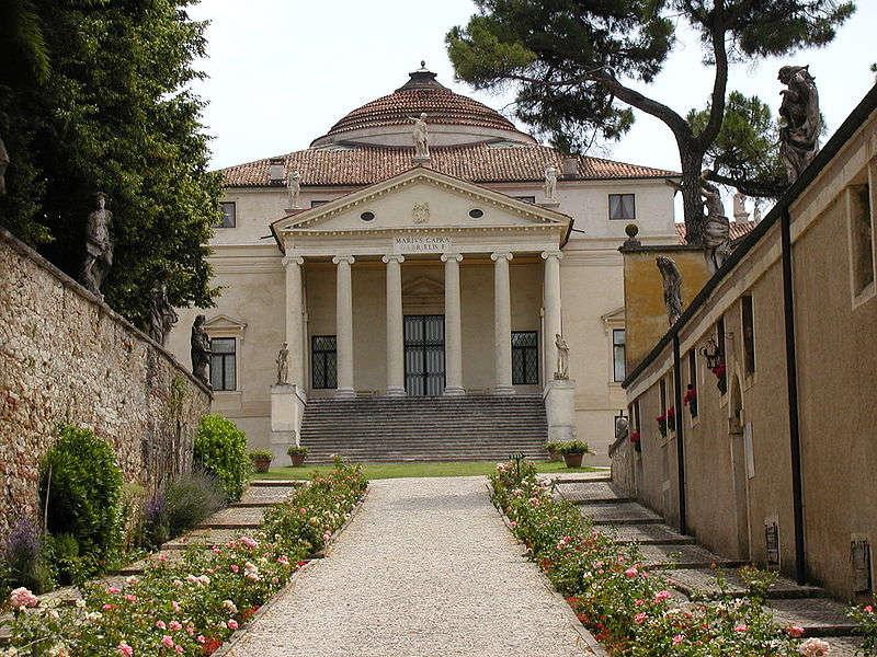 (Villa Rotando) Floransa villa bahçelerinde teras, duvar, basamak gibi