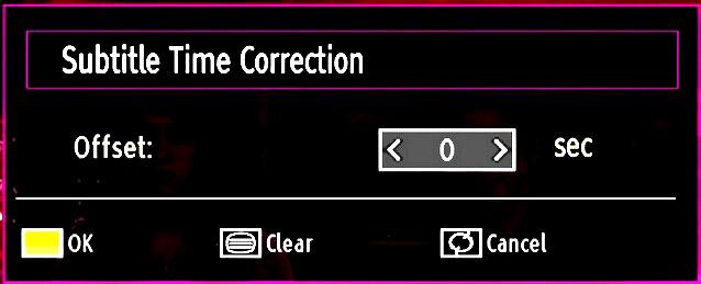 Pause (OK button): Pause the video playback. Rewind ( button): Goes backward. Forward ( button): Goes forward. Subtitle/Audio (LANG. button): Sets subtitle/audio.