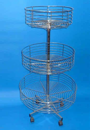 302-3 ÜÇLÜ DÖNER GONDOL TRIPLE REVOLVING RACK Bağımsız Dönebilen Sepetler / Independent Rotating Baskets Orta Sepet