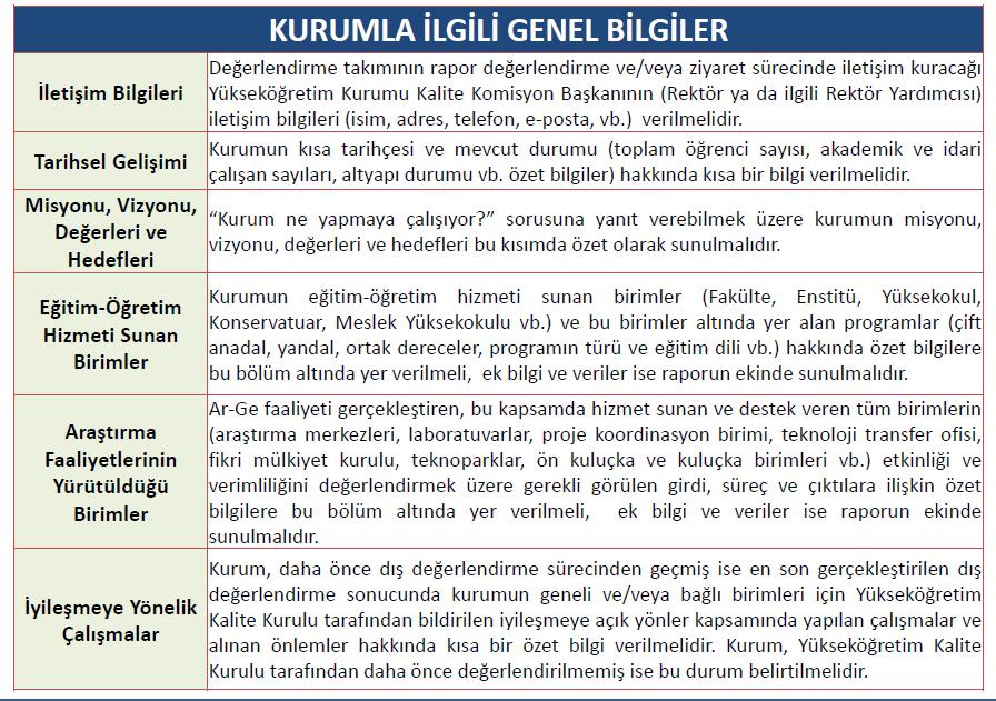 KURUM İÇ DEĞERLENDİRME