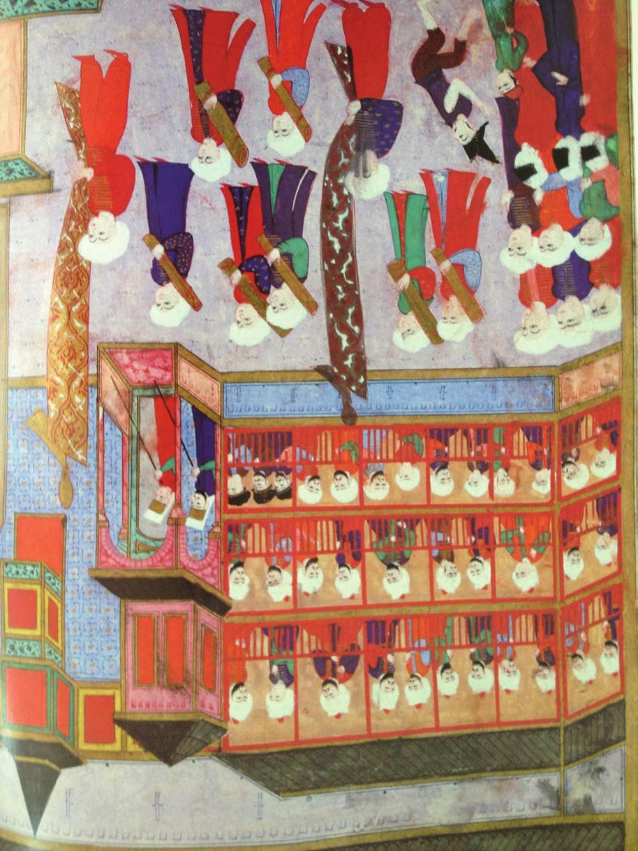 UHBAB Resim 4: Vaaz dinleyen cemaat 2 Resim 3: Kemhacılar Osmanlı sarayının en değerli ve ünlü kumaşlarından Kemhalar uzun