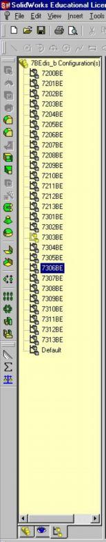 102 SolidWorks e tekrar gelinip, INSERT => DESIGN TABLE tıklanıp kaydedilen EXCEL tablosu girilir ve veriler burda parçaya uygulanır.