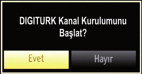 Digiturk Opsiyonu Eğer istiyorsanız sadece Digiturk kanallarını arayabilir ve kaydedebilirsiniz. Anten tipini düzgün bir şekilde ayarlayın ve arama işlemine başlayın.