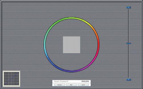 3. Görüntü Optimizasyonu İlk renk kalibrasyon ekranı Eco Power (Eko Güç) menüsü İkinci renk ekranı engelleninceye kadar Previous (Önceki) düğmesi