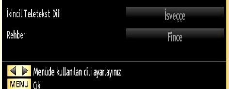 Tercih edilen Mevcut olması halinde bu ayarlar kullanılır. Aksi halde o andaki ayarlar kullanılacaktır. Ses: Tercih edilen ses dilini ayarlar. Altyazı: Altyazı dilini ayarlar.