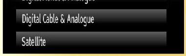 Analogue: Searches and stores analogue stations. Digital Aerial & Analogue: Searches and stores both analogue and aerial DVB stations.