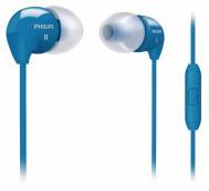 Mikrofonlu Kulaklık SHE3595BL Ekstra kulak kapakları, Neodimyum mıknatıs, Rahat kulak yastıkları, Yerleşik, 3,5 mm stereo konnektör, Flexi-Grip tasarımı, Mavi renk, Cep telefonu için müzik 59,9 TL