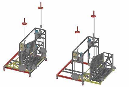 BİNA BAKIM ÜNİTELERİ TEMİZLİK SEPETLERİ DÖNER SEPET Cephelerdeki girintilere personeli ulaştırmak için sepet üzerinde 2. platform ekseni etrafında 90 derece dönüş yapabilmektedir.