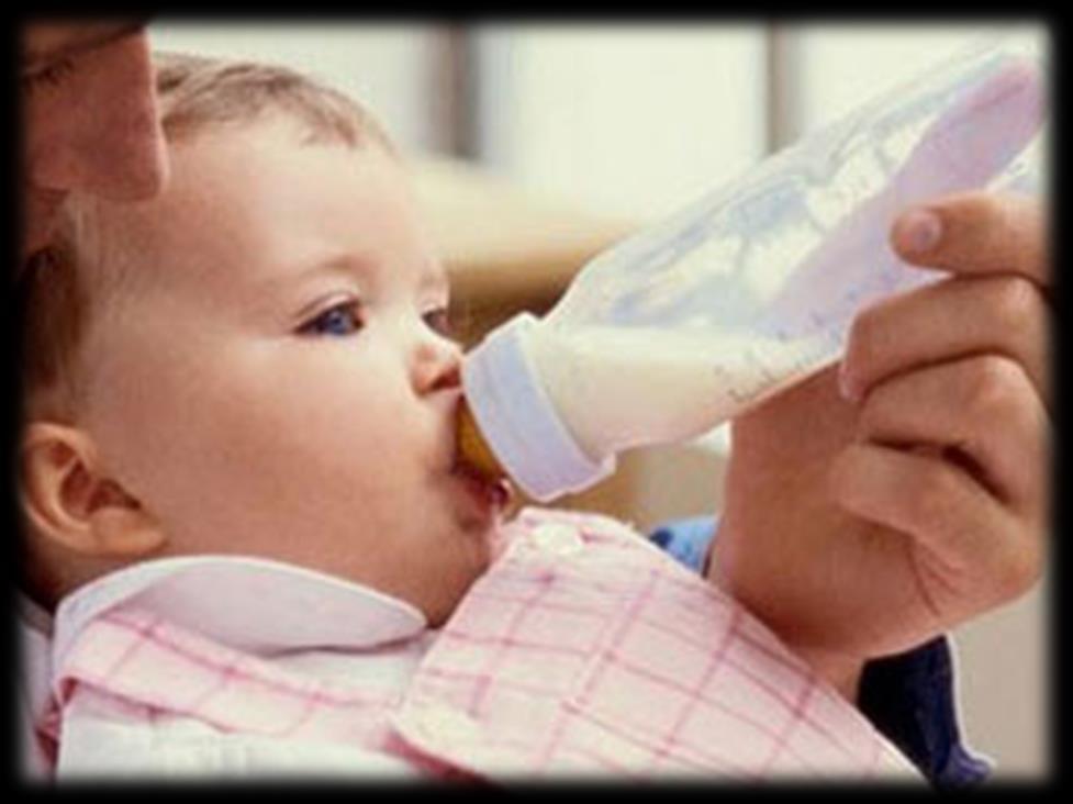 O Yapay beslenme (suni beslenme ): Anne sütünün verilmediği durumlarda anne sütü olmadan diğer sütler