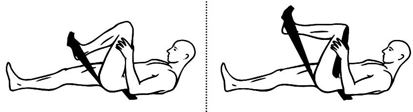 3 defa tekrarlanır (Şekil 3.92). 3. Quadriceps germe (Şekil 3.93). 4. Quadriceps kuvvetlendirme (Şekil 3.94). Şekil 3.92: Hamstring germe Şekil 3.