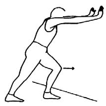 Ayakta baldır germe: Duvara dönerek eller göz hizasında tutulur. Yaralanmış bacak sağlam bacağın önüne alınır (Şekil 3.138). Şekil 3.138: Aşil tendon germe 3.