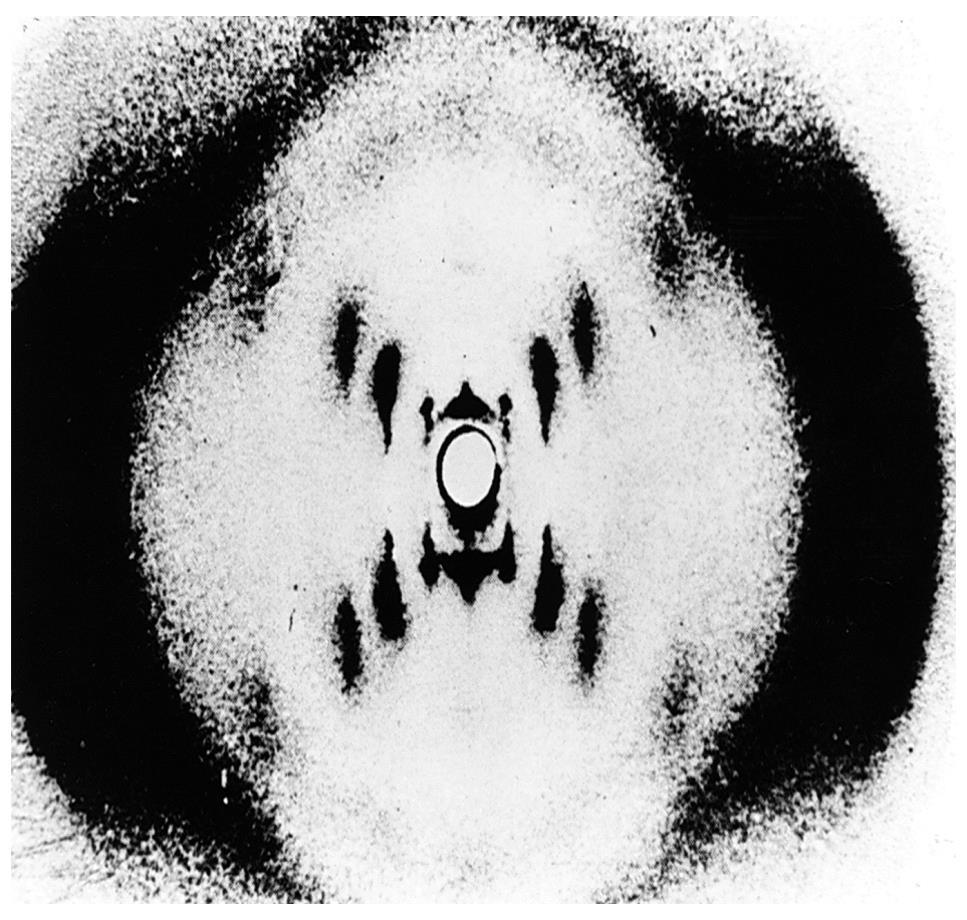 X-IŞINI KIRINIMI DNA zincirleri X-ışını bombardımanına tutulur ve molekülün atomik yapısına göre saçtığı ışınlar belirlenir. Buna göre; 1947- William Astbury DNA da 3.
