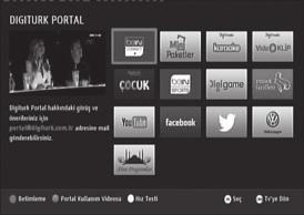 Digiturk Portal Türkçe Digiturk Portal, bein Connect ve Youtube, Twitter, Facebook ve diğer faydalı uygulamalara