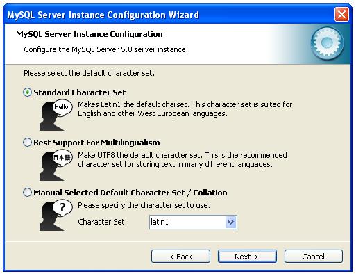MySQL Kurulumu (Windows) Karakter set ilk başta LATİN1 yani