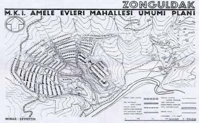 Erman Aksoy Gülnihal Doğru Resim 2: Üzülmez'deki Amele Mahallelerinin Umumi Planları 4 Kaynak: TTK, 2013 1945-1974 Yılları Arası Taş Kömürü Madenciliği: 1946 yılında dönemin ikinci büyük termik