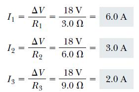 Örnek Şekildeki paralel bağlı devrede a ve b noktaları 18 V