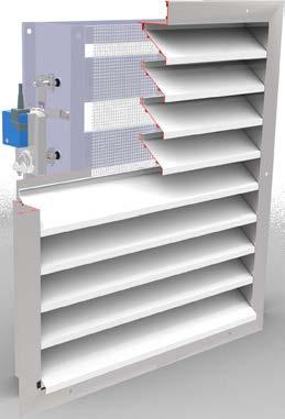 Bağlantı mekanizması Harici bağlantı mekanizmasına sahip çok kanatlı damperler, paralel veya zıt hareketli kanatlara sahip olabilir.