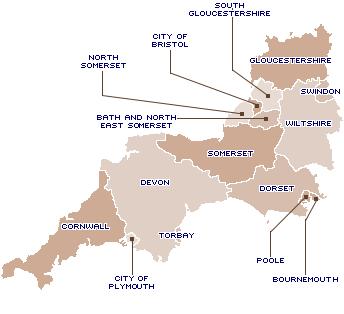 Devoniyen kayaçları, Devon ve Cornwall da çoğunlukla denizel, zaman zaman kuzeyde karasal çökellerle arakatkılıdır.