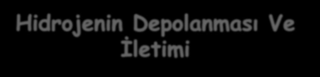 Hidrojen, gaz halinde, sıvı halinde veya bir kimyasal bileşik içinde depolanabilir.