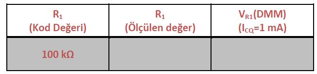 R1=100 kω, R2= 10 Ω, VBB=0 V, 2 V,4 V, 6 V, 8 V ve VS=10sin(2π100t) Şekil 9.6. BC 237 Transistörünün Bacak Numaraları 9.4.2. BJT yi DMM ile test ediniz. R1 i DMM ile ölçünüz ve değerini Tablo 9.