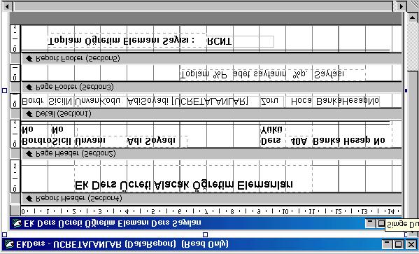 Report footer son sayfanın sayfa başlığı ve sayfa sonu arasında yer alır.