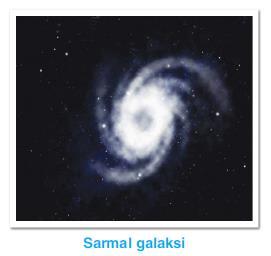 b) Sarmal galaksiler: Evrendeki galaksilerin büyük çoğunluğu