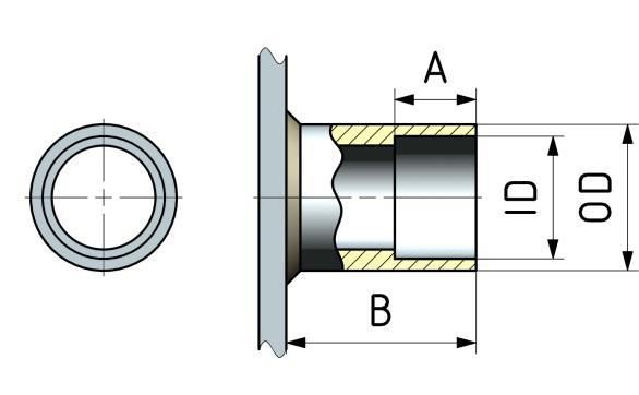 AKSESUARLAR - ACCESSORIES Kaynaklı Bağlantı / Welding Connection (W) KOD / CODE A B ID OD W16 15 30 16, 1,3