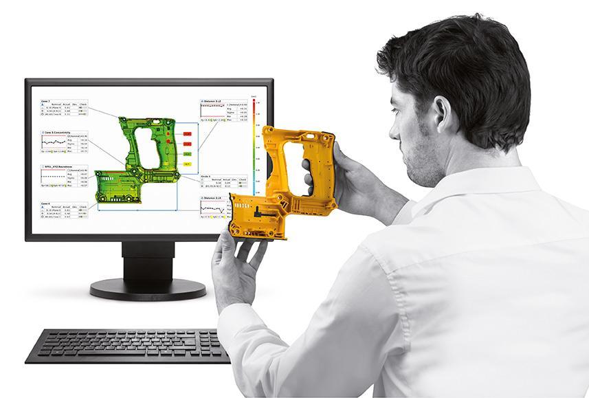 Tüm Yüzey Geometri Ölçümü: Sonuçlar ve Uygulamalar Temassız, tüm yüzey 3D metroloji Hassas 3D koordinatlar CAD data ile farklılıklar Şekil ve boyut analizi Ölçüm ve kontrol raporları Uygulama