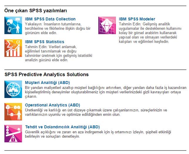 SPSS (Statistical Package for the Social Sciences) Genel Yapı ve Tanıtım : Tahmine Dayalı Analitik Yazılımı SPSS Yazılımları ilk olarak 1967 yılında 2 doktora öğrencisinin tez çalışmaları için