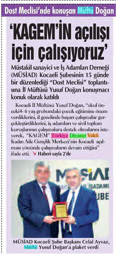 ÇAĞDAŞ KOCAELİ Tarih : 13.02.