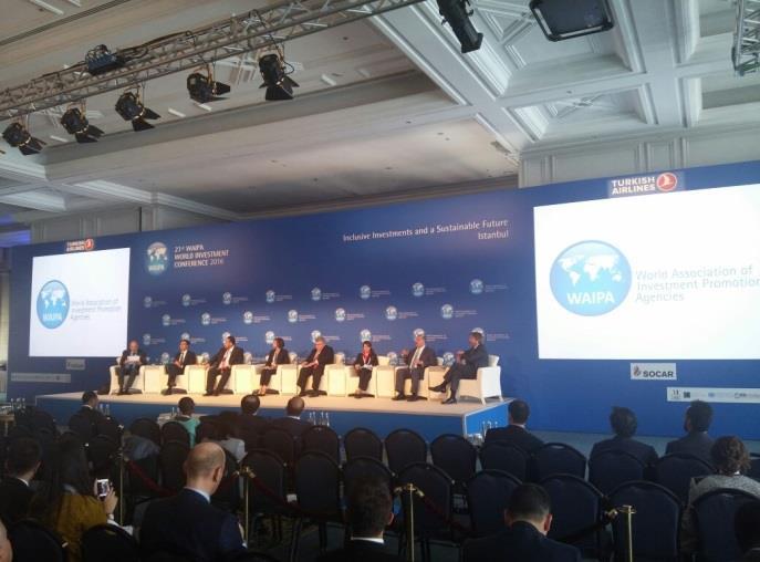 13-14 Ekim 2016 tarihleri arasında İstanbul da düzenlenen WAIPA Dünya Yatırım Konferansı na, uluslararası tanıtım ajansları, kamu sektöründen yetkililer, gelişim sektör liderleri, özel sektör