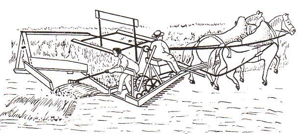 yalnızca biçerbağlarda kullanılmayıp aynı zamanda modern balya makinelerinin bağlama düzeninin temelini de oluşturmuştur. Şekil 1.3. İlk orak makinesi (1838) Şekil 1.4.